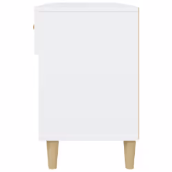 vidaXL Shoe Cabinet High Gloss White Engineered Wood Shoe Storage Cupboard - Additional view 6