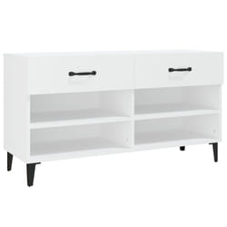 vidaXL Shoe Cabinet White Engineered Wood Hallway Shoe Storage Rack Cupboard