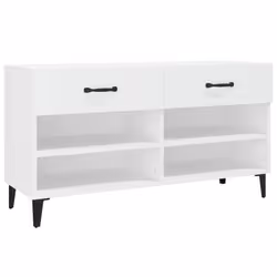 vidaXL Shoe Cabinet White Engineered Wood Hallway Shoe Storage Rack Cupboard
