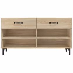 vidaXL Shoe Cabinet Sonoma Oak Engineered Wood Hallway Shoe Storage Cupboard - Additional view 6