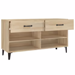 vidaXL Shoe Cabinet Sonoma Oak Engineered Wood Hallway Shoe Storage Cupboard - Additional view 7