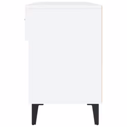vidaXL Shoe Cabinet High Gloss White Engineered Wood Shoe Storage Cupboard - Additional view 6