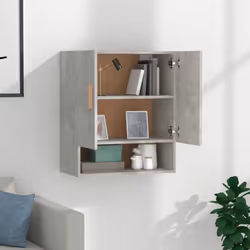 vidaXL Wall Cabinet Hanging Storage Cabinet Wall Cupboard Engineered Wood - Concrete grey - Additional view 4