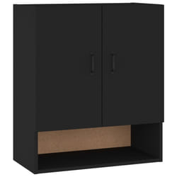 vidaXL Wall Cabinet Hanging Storage Cabinet Wall Cupboard Engineered Wood - Black