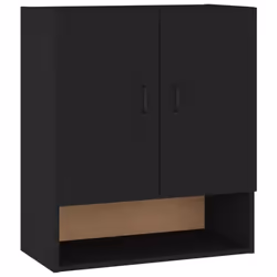 vidaXL Wall Cabinet Hanging Storage Cabinet Wall Cupboard Engineered Wood - Black - Additional view 3