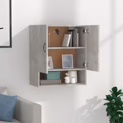 vidaXL Wall Cabinet Hanging Storage Cabinet Wall Cupboard Engineered Wood - Concrete grey - Additional view 4