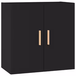 vidaXL Wall Cabinet Floating TV Unit Wall Mounted Cabinet Engineered Wood - Black
