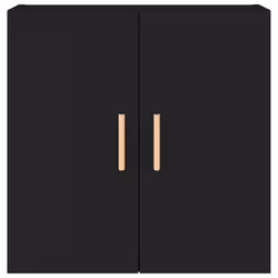 vidaXL Wall Cabinet Floating TV Unit Wall Mounted Cabinet Engineered Wood - Black