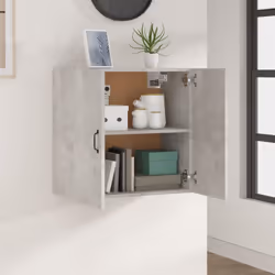 vidaXL Wall Cabinet Hanging Storage Cabinet Wall Cupboard Engineered Wood - Concrete grey - Additional view 4
