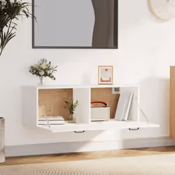 vidaXL Wall Cabinet Engineered Wood Floating TV Unit Cabinet Multi Colours - White - Additional view 4