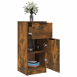 vidaXL Sideboard Cabinet Home Organiser Cupboard Side Cabinet Engineered Wood - Smoked oak, 2