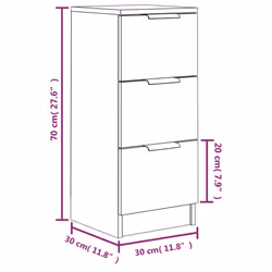 vidaXL Sideboard Telephone Cabinet Nightstand Side Cabinet Engineered Wood - Grey sonoma, 1 - Additional view 9