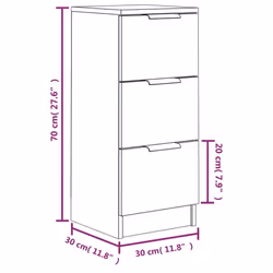 vidaXL Sideboard Telephone Cabinet Nightstand Side Cabinet Engineered Wood - Grey sonoma, 2 - Additional view 4