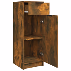 vidaXL Bathroom Cabinet Engineered Wood Vanity Unit Cupboard Multi Colours - Smoked oak - Additional view 9