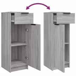 vidaXL Bathroom Cabinet Engineered Wood Vanity Unit Cupboard Multi Colours - Grey sonoma - Additional view 6
