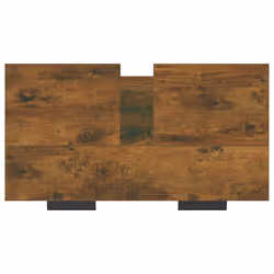 vidaXL Bathroom Cabinet Smoked Oak Engineered Wood Toilet Vanity Unit Cupboard - Additional view 9