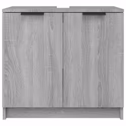 vidaXL Bathroom Cabinet Grey Sonoma Engineered Wood Toilet Cabinet Cupboard - Additional view 6