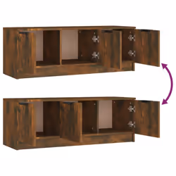 vidaXL TV Cabinet Entertainment Centre TV Unit Media Cabinet Engineered Wood - smoked oak - Additional view 9