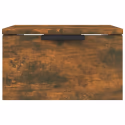 vidaXL Wall-mounted Bedside Cabinets Bedroom Floating Nightstand Wall Cabinet - Smoked oak, 1 - Additional view 5