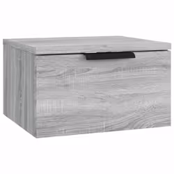 vidaXL Wall-mounted Bedside Cabinets Bedroom Floating Nightstand Wall Cabinet - Grey sonoma, 1