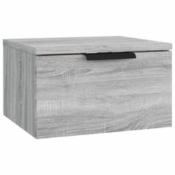 vidaXL Wall-mounted Bedside Cabinets Bedroom Floating Nightstand Wall Cabinet - Grey sonoma, 1