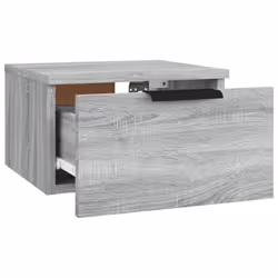 vidaXL Wall-mounted Bedside Cabinets Bedroom Floating Nightstand Wall Cabinet - Grey sonoma, 1