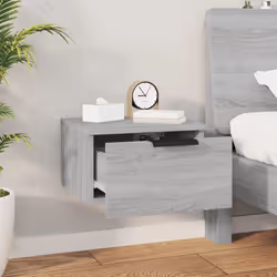 vidaXL Wall-mounted Bedside Cabinets Bedroom Floating Nightstand Wall Cabinet - Grey sonoma, 2 - Additional view 10