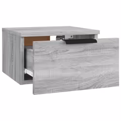 vidaXL Wall-mounted Bedside Cabinets Bedroom Floating Nightstand Wall Cabinet - Grey sonoma, 2 - Additional view 4
