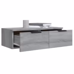vidaXL Wall Cabinet Floating TV Unit Wall Mount Media Cabinet Engineered Wood - Grey sonoma - Additional view 5