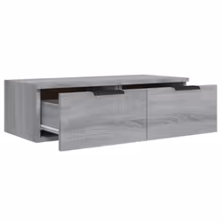 vidaXL Wall Cabinet Floating TV Unit Wall Mount Media Cabinet Engineered Wood - Grey sonoma - Additional view 6