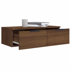 vidaXL Wall Cabinet Floating TV Unit Wall Mount Media Cabinet Engineered Wood - Brown oak - Additional view 4