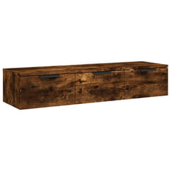 vidaXL Wall Cabinet Floating TV Unit Media Cabinet Storage Engineered Wood - Smoked oak