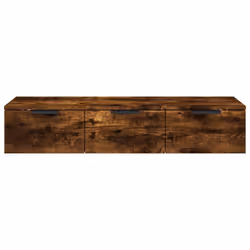 vidaXL Wall Cabinet Floating TV Unit Media Cabinet Storage Engineered Wood - Smoked oak - Additional view 5