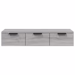 vidaXL Wall Cabinet Floating TV Unit Media Cabinet Storage Engineered Wood - Grey sonoma - Additional view 5