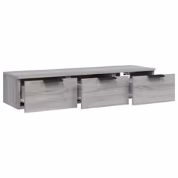 vidaXL Wall Cabinet Floating TV Unit Media Cabinet Storage Engineered Wood - Grey sonoma - Additional view 6