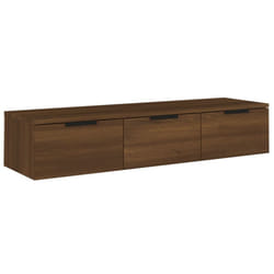 vidaXL Wall Cabinet Floating TV Unit Media Cabinet Storage Engineered Wood - Brown oak