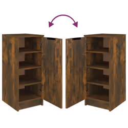 vidaXL Shoe Cabinet Shoe Cupboard Shelf Shoe Rack Shoe Storage Engineered Wood - Smoked oak - Additional view 9