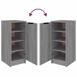 vidaXL Shoe Cabinet Shoe Cupboard Shelf Shoe Rack Shoe Storage Engineered Wood - Grey sonoma - Additional view 8