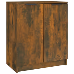 vidaXL Shoe Cabinet Engineered Wood Hall Shoe Holder Cupboard Organiser Shelf - smoked oak