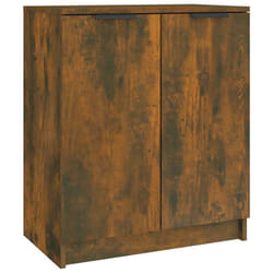 vidaXL Shoe Cabinet Engineered Wood Hall Shoe Holder Cupboard Organiser Shelf - smoked oak