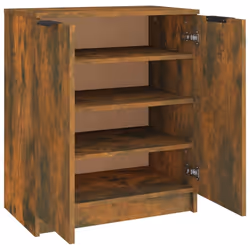 vidaXL Shoe Cabinet Engineered Wood Hall Shoe Holder Cupboard Organiser Shelf - smoked oak - Additional view 5