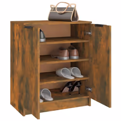 vidaXL Shoe Cabinet Engineered Wood Hall Shoe Holder Cupboard Organiser Shelf - smoked oak - Additional view 8