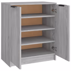 vidaXL Shoe Cabinet Engineered Wood Hall Shoe Holder Cupboard Organiser Shelf - grey sonoma - Additional view 5