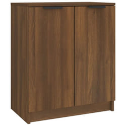 vidaXL Shoe Cabinet Engineered Wood Hall Shoe Holder Cupboard Organiser Shelf - brown oak