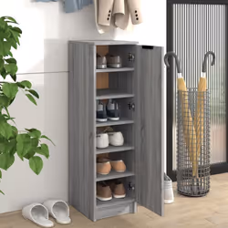 vidaXL Shoe Cabinet Engineered Wood Hallway Shoe Storage Cupboard Shoe Holder - Grey sonoma - Additional view 4