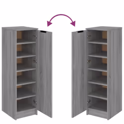 vidaXL Shoe Cabinet Engineered Wood Hallway Shoe Storage Cupboard Shoe Holder - Grey sonoma - Additional view 8