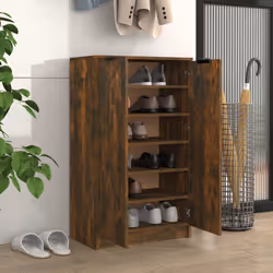 vidaXL Shoe Cabinet Engineered Wood Hallway Shoe Storage Cupboard Shoe Holder - Smoked oak