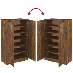 vidaXL Shoe Cabinet Engineered Wood Hallway Shoe Storage Cupboard Shoe Holder - Smoked oak - Additional view 7