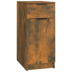vidaXL Desk Cabinet Desk Cupboard Home Office Storage Cabinet Engineered Wood - smoked oak