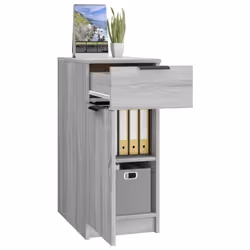 vidaXL Desk Cabinet Desk Cupboard Home Office Storage Cabinet Engineered Wood - grey sonoma - Additional view 5